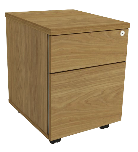 Gaveteiro Volante - 1 Gaveta + 1 Gaveta Para Pasta Suspensa Com Chave *Puxador Lateral | Corpo Em Madeira 300 X 485 - Impéria Premium 25mm