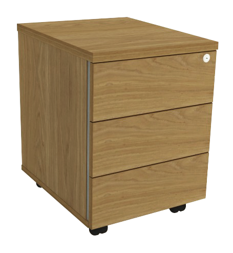 Gaveteiro Volante - 3 Gavetas Com Chave *Puxador Lateral | Corpo Em Madeira 400 X 485 - Impéria Premium 25mm