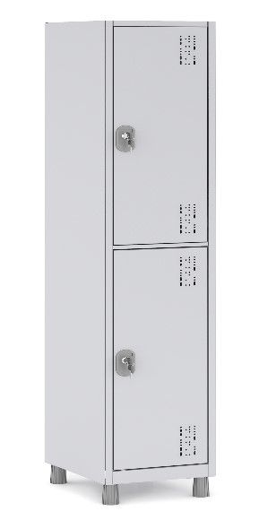 WS41021 - Roupeiro De Aço Insalubre 2 Portas | Chapa 26 - Pitão P/ Cadeado *linha Premium W3