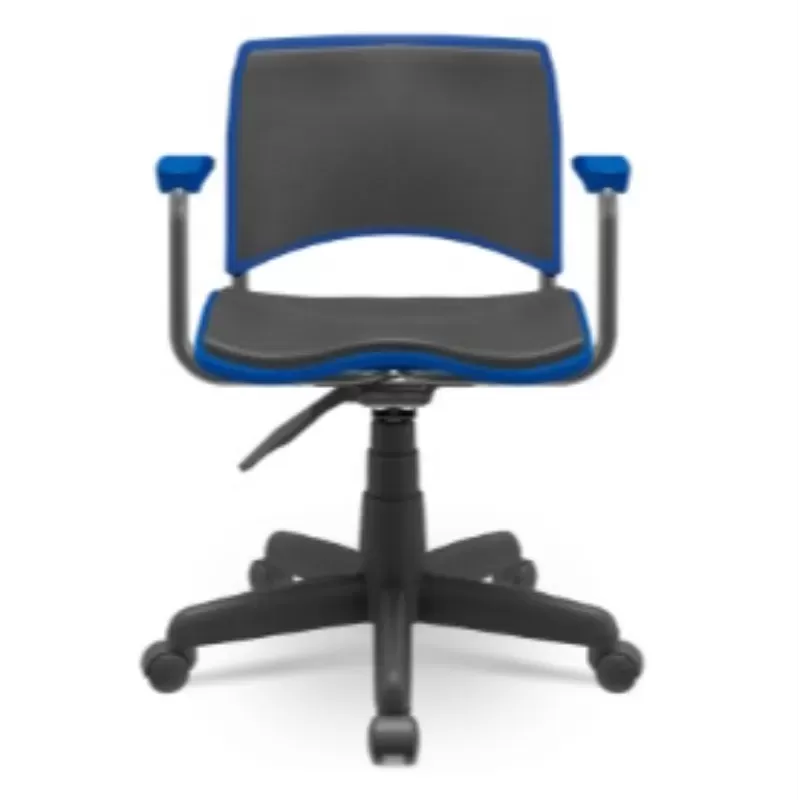 Cadeira Ergoplax Mais Secretária Giratória | Com Braços - Assento E Encosto Estofados