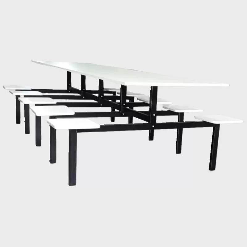 Mesa Para Refeitório Industrial 10 Lugares - TAMPO BI-PARTIDO E BANCOS EM MDF 18MM | Barra Alta - PROMOÇÃO VIA PIX!!