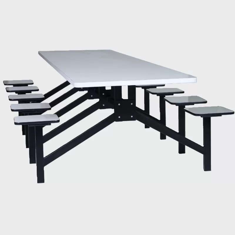 Mesa Para Refeitório Industrial 08 Lugares - TAMPO E BANCOS EM MDF 18MM | Barra W - PROMOÇÃO VIA PIX!!