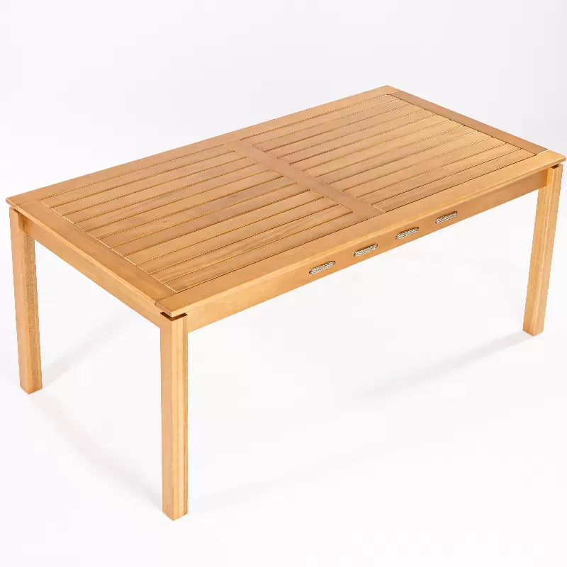 Mesa De Jantar Em Madeira Corda Areia E Cores | Linha Traço - Alt. 0,75 Cm X Larg. 1,80 Cm X Prof. 0,93 Cm - Espaço Casa E Jardim
