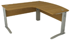 Mesa Delta Atendimento Para Escritório | Painel Em Madeira 1500 X 1550 - Impéria Premium 25mm