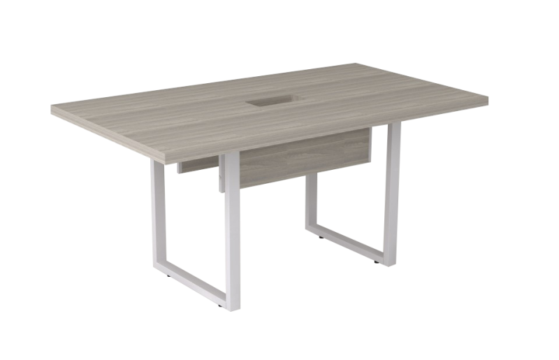 Mesa De Reunião Pé Quadrado Com Rasgo Para Caixa Basic M 200 X 90 | Linha Prima ARQ 40mm