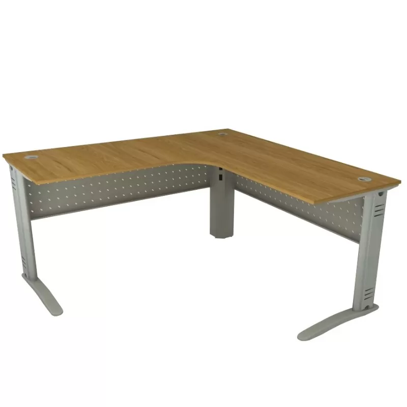 Mesa Delta Para Escritório | Painel Em Aço Perfurado 1100 X 1600 - Impéria Premium 25mm