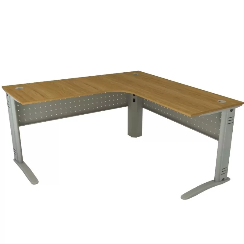 Mesa Delta Para Escritório | Painel Em Aço Perfurado 1100 X 1700 - Impéria Premium 25mm