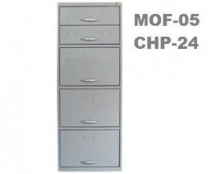 Arquivo De Aço 5 Gavetas Mofc-05/24 | Chapa 24 -carrinho Telescópico