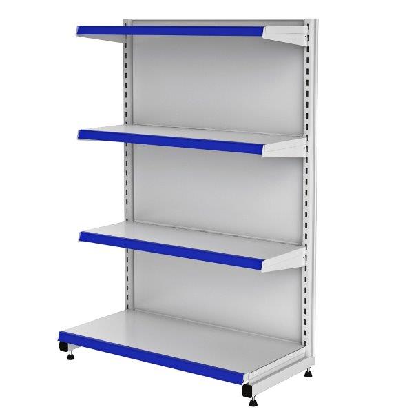 Gôndola Fácil Centro Dupla - GFCA | Base + 3 Planos - Alt. 1,24m