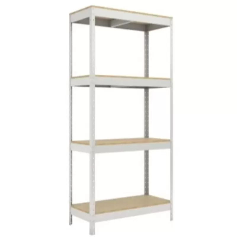 Estante De Aço 4 Prateleiras Edppm-m 600/920 | Chapa 14 - Capacidade 300 Kg - Planos Em Madeira Bp