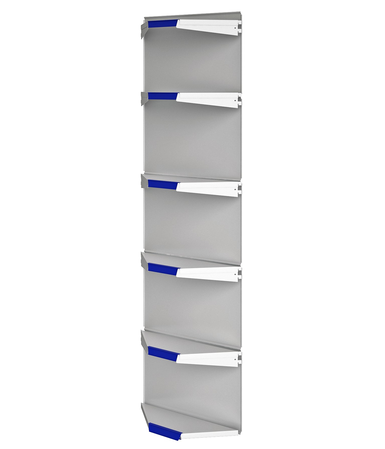 Gôndola Fácil Centro Dupla - GFC | Base + 5 Planos - Alt. 2,01m