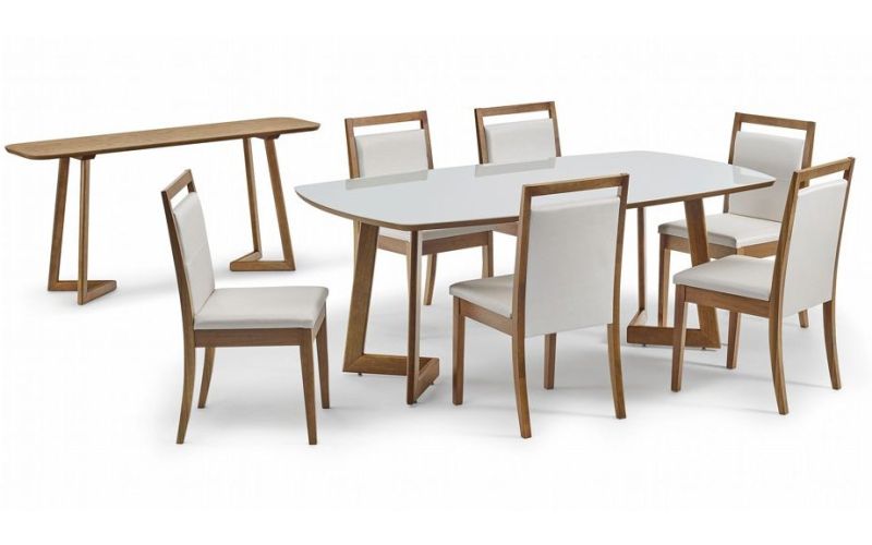 Mesa De Jantar Brigite - Alt. 0,75 Cm X Larg. 1,10 Cm X Comp. 1,90 M