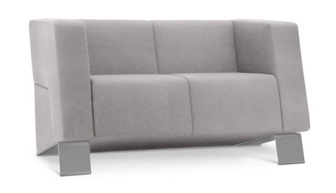 Sofá Para Recepção - Soffy 2 Lugares I Estrutura Metálica